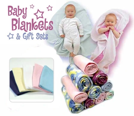 Solid Fleece Baby Blankets - 30" x 40" (Box of 40)